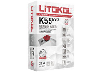Клей для плитки,керамогранита,мозайки LITOKOL LITOPLUS K55 белый С2 ТЕS1 25кг (54под) Клей для плитки,керамогранита,мозайки LITOKOL LITOPLUS K55 белый С2 ТЕS1 25кг (54под)
