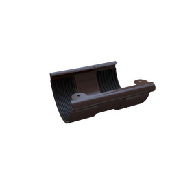 Соединитель желоба, коричневый, RAL 8017, 125/90 SMARTLINE Steel
