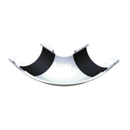Угол желоба 90°, внешний, белый, RAL 9010, 125/90 SMARTLINE Steel