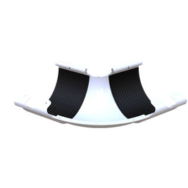 Угол желоба 135°, внешний, белый, RAL 9010, 125/90 SMARTLINE Steel