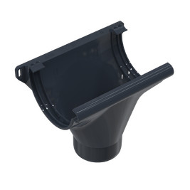 Воронка желоба, серый графит, RAL 7024, 152/100 SMARTLINE PVC