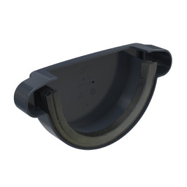 Заглушка желоба универсальная, серый графит, RAL 7024, 152/100 SMARTLINE PVC
