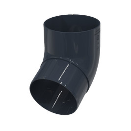 Колено трубы 67°, серый графит, RAL 7024, 152/100 SMARTLINE PVC