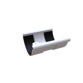 Соединитель желоба, белый, RAL 9010, 125/90 SMARTLINE Steel