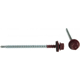 Саморез кровельный 4,8х70 RAL 3005 (100 шт/уп, винно-красный)