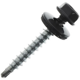 Саморез кровельный 4,8х35 RAL 9005 (250 шт/уп, глубокий черный)
