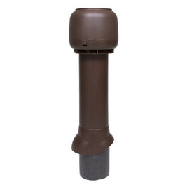 Выход вытяжки 125/160/700 ИЗ коричневый с колпаком VILPE Standart