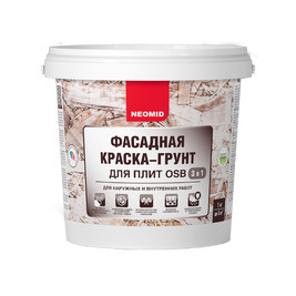 Грунт-Краска для плит OSB Proff фасадная 3в1 7кг Неомид