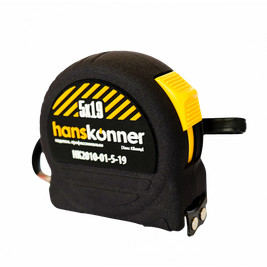 Рулетка 5х19, суперкомпакт, 2 стопа, магнит Hanskonner