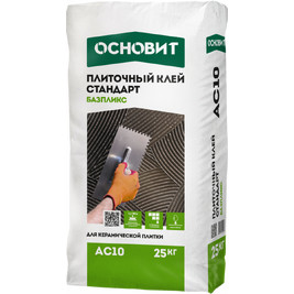 Клей плиточный универсальный ОСНОВИТ БАЗПЛИКС АC10 С0Т 25 кг (60 меш/пал)