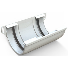 Соединитель желоба, белый, RAL 9003, 125/80 SMARTLINE PVC