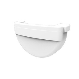 Заглушка желоба универсальная, белый, RAL 9003, 125/80 SMARTLINE PVC
