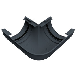 Угол желоба внутренний 90°, серый графит, RAL 7024, 125/80 SMARTLINE PVC