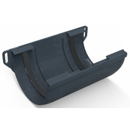 Соединитель желоба, серый графит, RAL 7024, 125/80 SMARTLINE PVC