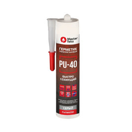 Герметик полиуретановый PU-40 280мл, серый, PROFIMASTER MASTERTEKS