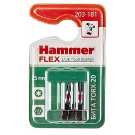 Бита TORX-25  25мм, 2шт. Hammer Flex