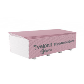 Vetonit (GYPROC) Мультикомфорт 2500х1200х12,5 мм звук-ный влаго-огнестойкий высокопрочный (48шт/пал)