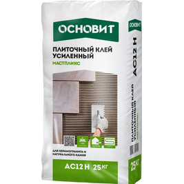Клей для керамогранита и камня усиленный ОСНОВИТ МАСТПЛИКС АС12 Н С1Т 25кг (60меш/пал)